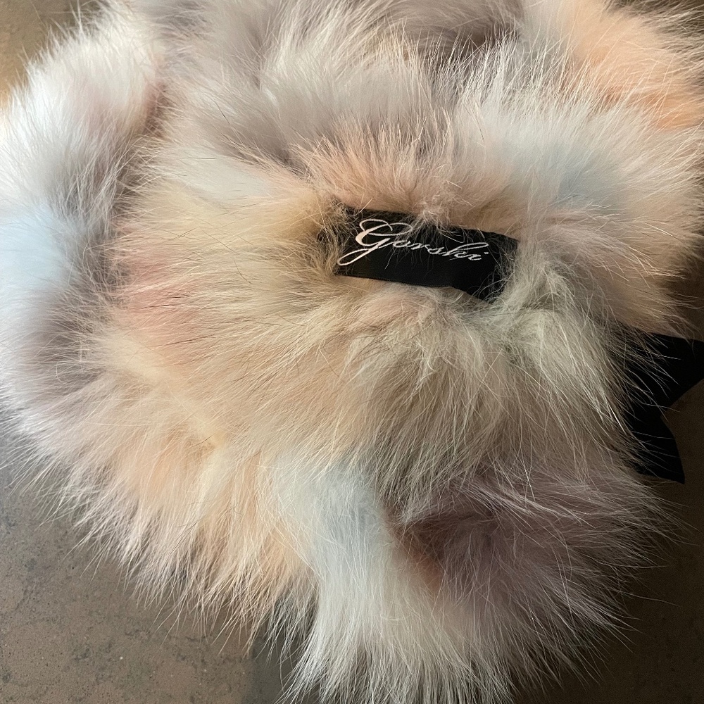 Gorski Infinity Scarf - Dyed Silver Fox